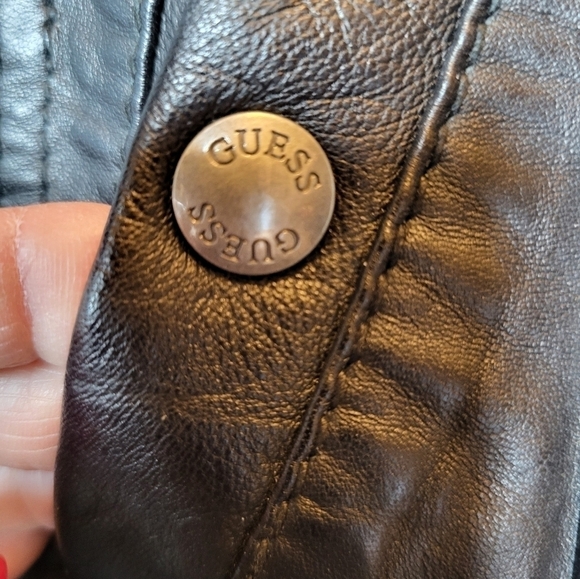 Guess Los Angeles Small soft leather black coat - Picture 5 of 16